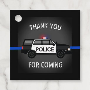 警察SUVシンブルーライン誕生日パーティー フェイバータグ