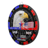 警察vsファイアマン&シンブルー/赤線，アメリカ国旗 ダーツボード (正面右)