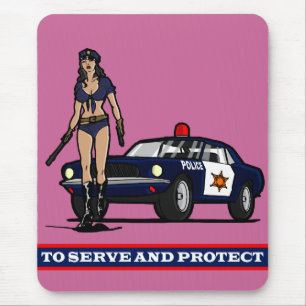 警察WOMAN1 マウスパッド