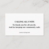 警感謝してい官 コーリングカード (裏面)