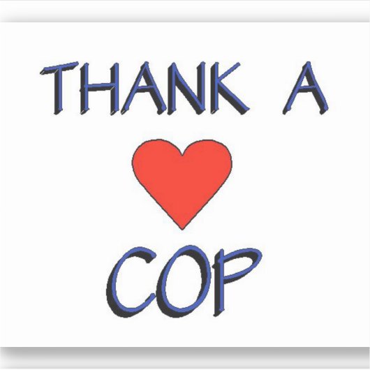 警感謝してい官 シール (正面)