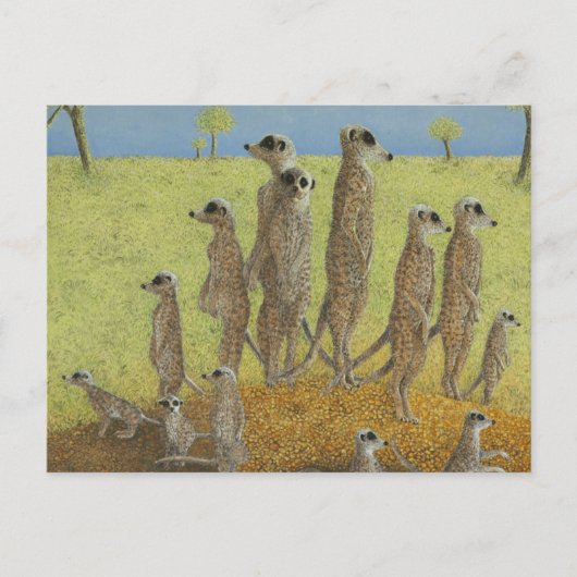 警戒して ポストカード (正面)