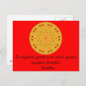 警戒しなさいネガティブから心を守りなさい….. ポストカード (正面/裏面)