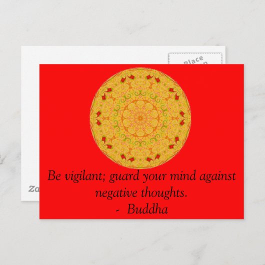 警戒しなさいネガティブから心を守りなさい….. ポストカード (正面/裏面)