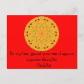 警戒しなさいネガティブから心を守りなさい….. ポストカード (正面)