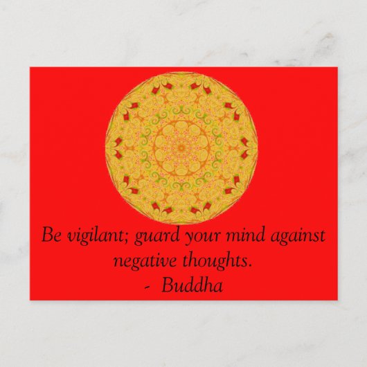 警戒しなさいネガティブから心を守りなさい….. ポストカード (正面)