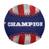 警戒のハゲ・イーグル、アメリカ国旗、スター 野球ボール (正面)