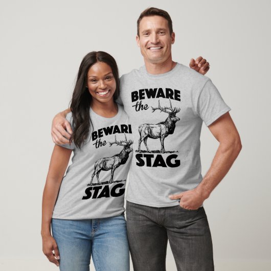 警戒ザスタッグパーティードウィークエンドバチェーおもしろいターT Tシャツ (ユニセックス)