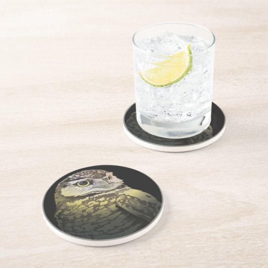 警戒デジタルフクロウ コースター (側面)