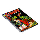 警戒ヴィンテージホラー漫画グリーンスワンプクリーチャー ノートブック (右側)