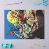 警戒ヴィンテージホラー漫画墓地ゾンビ 薄葉紙 (クラフト)