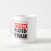 警戒教育を受けた黒人の女性 コーヒーマグカップ (正面左)