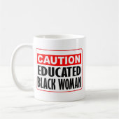 警戒教育を受けた黒人の女性 コーヒーマグカップ (左)