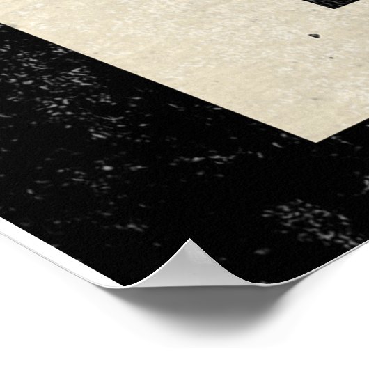 警戒警告犬に踏み付けるなおもしろい ポスター (角)