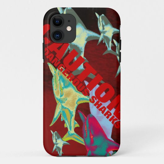 警戒 – サメの危険 Case-Mate iPhoneケース (裏面)