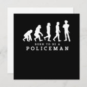 警生まれ察の警官の贈り物にな誇りを持ったること 招待状 (正面/裏面)