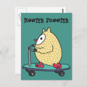 警笛のスクーター ポストカード (正面/裏面)