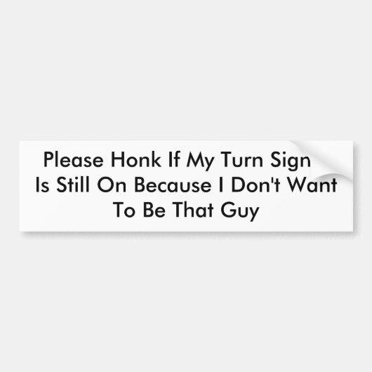 警笛を鳴らして下さい バンパーステッカー (正面)