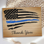 警素朴察の細い青い線の旗 ポストカード