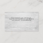 警視庁シンブルーラインバルクありがとう 名刺 (裏面)