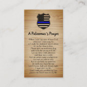 警視庁シンブルーライン警官の祈りの言葉 名刺 (正面)