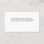 警視庁素朴細ブルーラインありがとう 名刺 (裏面)