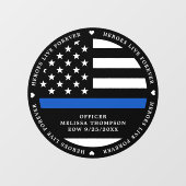 警視庁落ちたの細いブルーライン ウィンドウサイン (シート)