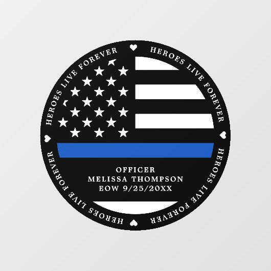 警視庁落ちたの細いブルーライン ウィンドウサイン (シート)