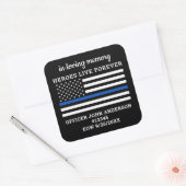 警視庁落ちたの細いブルーライン スクエアシール (封筒)