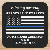 警視庁落ちたの細いブルーライン スクエアシール