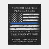 警賛美察は細線だ フリースブランケット (正面)