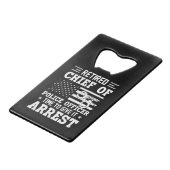 警退職した察の最高責任者 – American-おもしろい クレジットカード栓抜き (正面アングル)