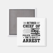 警退職した察の最高責任者 – American-おもしろい マグネット (正面/裏面)
