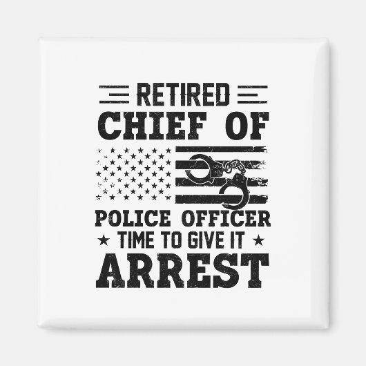 警退職した察の最高責任者 – American-おもしろい マグネット (正面)