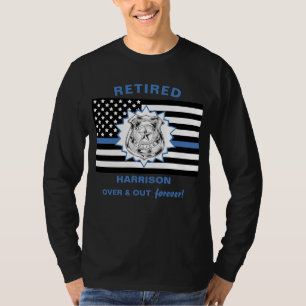 警退職した察の青い細い線 Tシャツ
