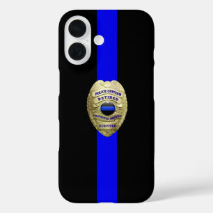 警退職した察バッジ薄いブルーラインケースメイトiPho iPhone 16ケース