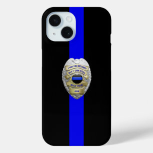 警退職した察バッジ薄いブルーラインケースメイトiPho iPhone 15ケース