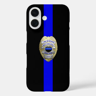 警退職した察バッジ薄いブルーラインケースメイトiPho iPhone 16ケース