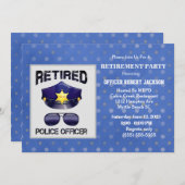 警退職した察官 – 帽子とサンシェード 招待状 (正面/裏面)