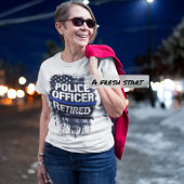 警退職した察官 – 米国青旗線 Tシャツ