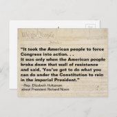 議会が抵抗するためにアメリカ国民を奪った ポストカード (正面/裏面)