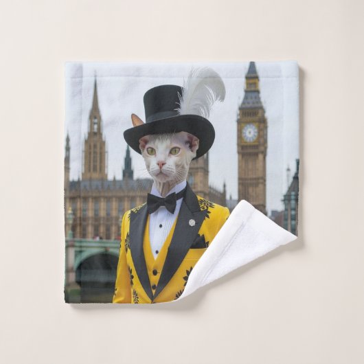 議会で威勢のいいスーツを着た王スフィンクス ウォッシュタオル (ウォッシュタオル)