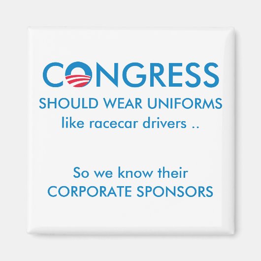 議会には制服が必要 マグネット (正面)