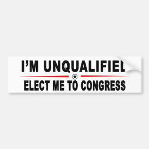 議会に私を選んで下さい バンパーステッカー
