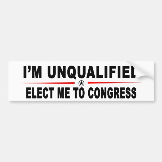 議会に私を選んで下さい バンパーステッカー (正面)