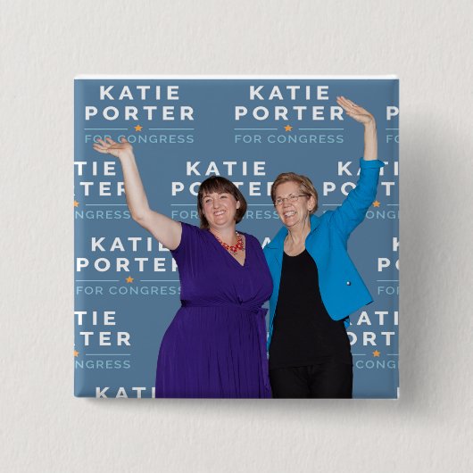 議会のためのボタンのKatieの正方形ポーター 缶バッジ (正面)