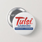 議会のためのTulsi Gabbard 缶バッジ (正面&裏面)
