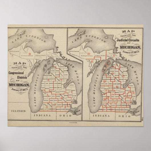 議会の地域を示す地図 ポスター (正面)