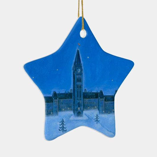 議会の建物のオタワのクリスマス セラミックオーナメント (右)