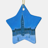 議会の建物のオタワのクリスマス セラミックオーナメント (左)